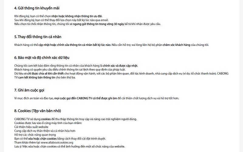 Chính sách bảo mật năm 2025 - Quyền riêng tư của người dùng 2 Bảo vệ mọi thông tin của người dùng